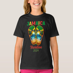 T-shirt Jamaïque 2024 Flip Flop Vacation Plage tropicale