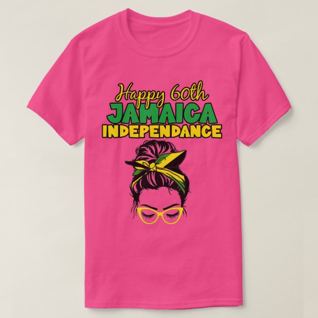 T-shirt Jamaïque 60e anniversaire de l'indépendance des fe (Design devant)