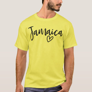 T-shirt Jamaïque Cœur Femme Amour Jamaïque