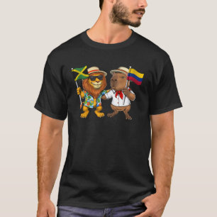 T-shirt Jamaïque Drapeau Colombie Racines Jamaïcaines Héri