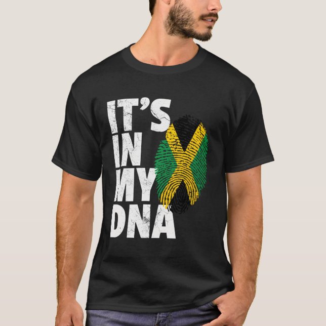 T-shirt Jamaïque Drapeau Jamaicain Pride Dna Island (Devant)