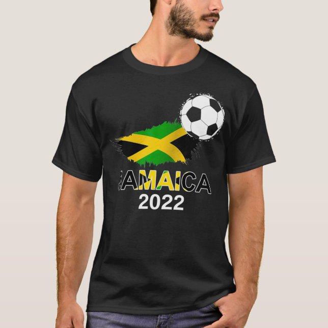 T-shirt Jamaïque Drapeau Jersey Supporter équipe de footba (Devant)