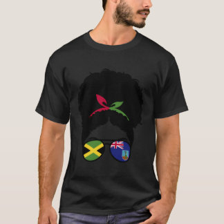T-shirt Jamaïque Et Montserrat Mélangent Afro Hair Jamaica