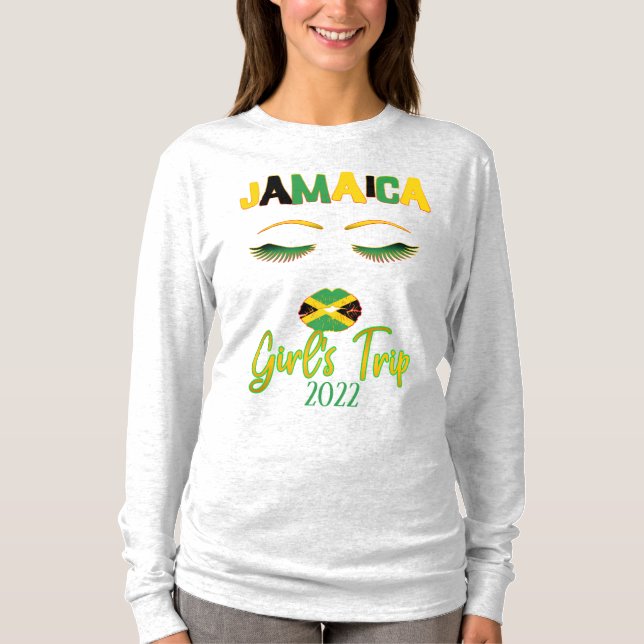 T-shirt Jamaïque Filles Voyage Vacances Correspondant Visa (Devant)