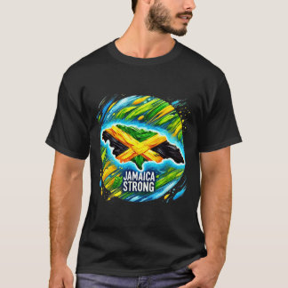 T-shirt Jamaïque forte reprise après l'ouragan Melissa
