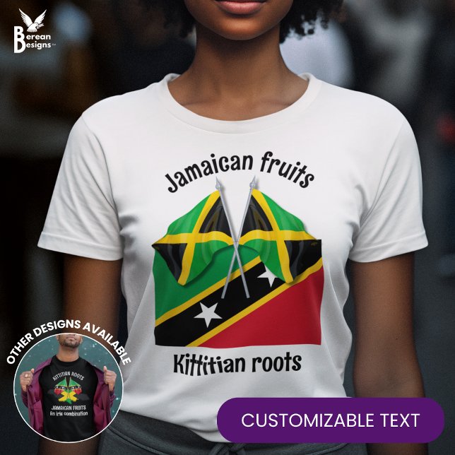T-shirt JAMAÏQUE Fruits ST KITTS Racines sur mesure (Créateur téléchargé)