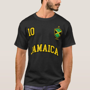 T-shirt Jamaïque  Numéro 10 Équipe de Football Sports Drap