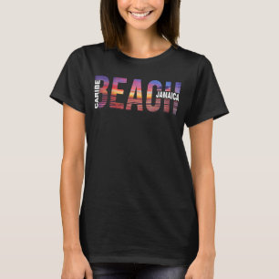 T-shirt Jamaïque Palm Trees Beach Caribe Vacances Famille