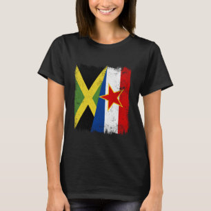 T-shirt Jamaïque Yougoslavie Drapeau moitié Jamaïcain Youg