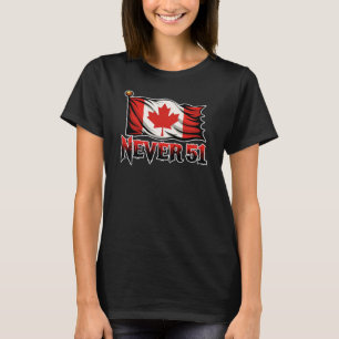 T-shirt Jamais 51, Drapeau canadien,
