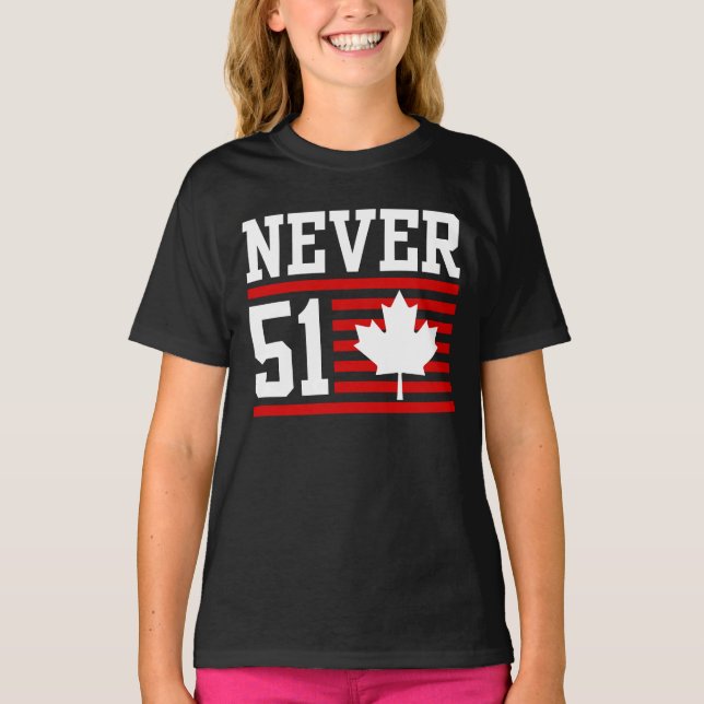T-shirt Jamais 51 St - Canada Jamais 51 Etat (Devant)