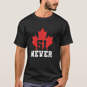 T-shirt Jamais 51e État Canada Drapeau feuille d'érable
