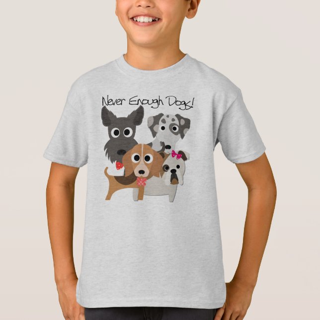 T-shirt Jamais Assez De Chiens (Devant)