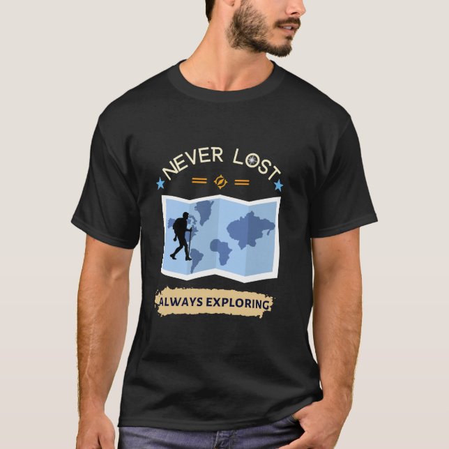 T-shirt Jamais perdu à explorer (Devant)