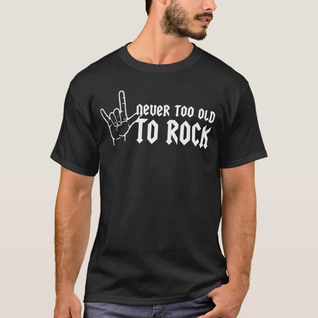 T-shirt Jamais trop vieux à la roche (Devant)