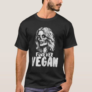 T-shirt Jamais Vegan Cool Crâne à sucre Crâne végétarien n