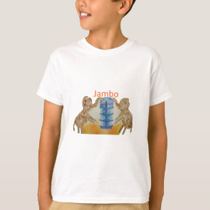 T-shirt Jambo Jumbo African Kids Elephants Art Imprimer