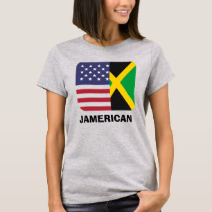T-shirt Jamerican, drapeau jamaïcain américain, 4 juillet