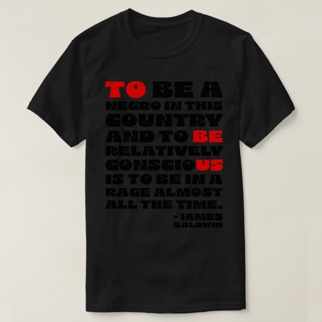 T-shirt James Baldwin Citation 1 (Design devant)
