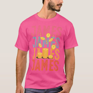 T-shirt James Collectionneur de Monnaies Personnalisées