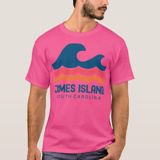T-shirt James Island South olina SC Vintage Wave