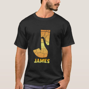 T-shirt James personnalisées garçons dinosaure mignon enfa
