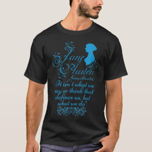 T-shirt Jane Austen Citations Club de livres Fans Vintage 