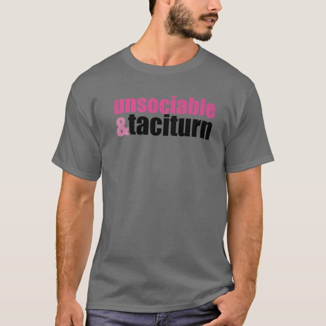 T-shirt Jane Austen Fierté Et Préjudice 'Insociable Et Ta (Devant)