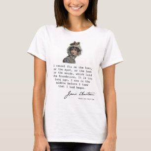 T-shirt Jane Austen vintage plaque de mode et devis de liv