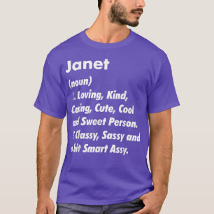 T-shirt Janet Définition Personnalisée Drôle Anniversaire
