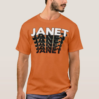 T-shirt Janet drôle Rétro Vintage Coucher de soleil Janet