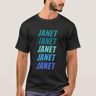 T-shirt Janet First Name Style Wordmark Pattern