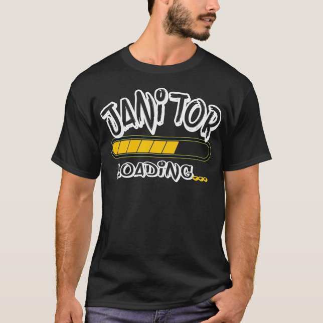 T-shirt Janitor Chargement du futur gardien de l'école (Devant)
