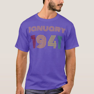 T-shirt Janvier 1941 Cadeau d'anniversaire