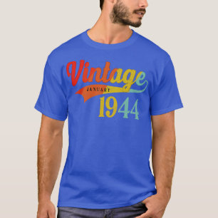 T-shirt Janvier 1944 Anniversaire Vintage Janvier 1944 Mag