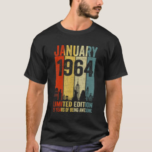 T-shirt Janvier 1964 59 Ans D'Être Impressionnant