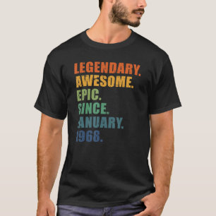 T-shirt Janvier 1968 55 Anniversaire des femmes 55e B
