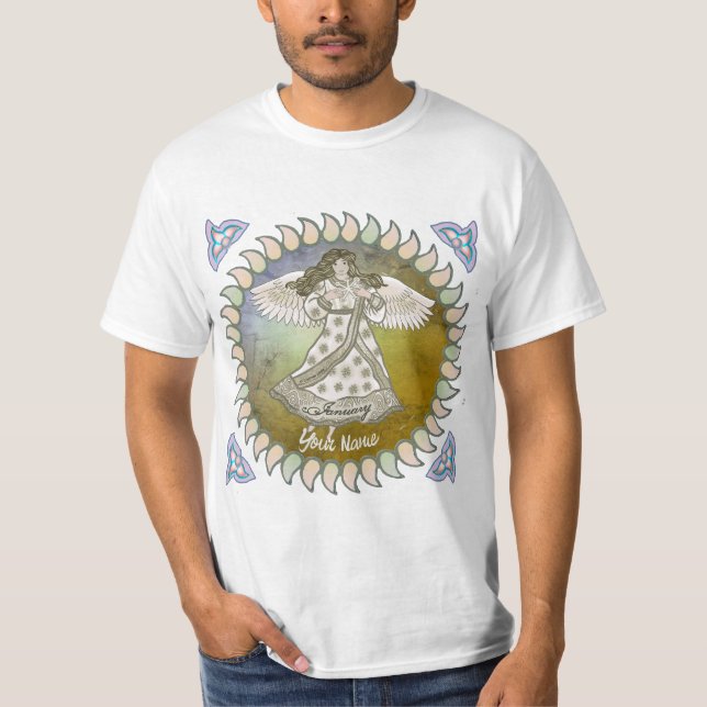 T-shirt Janvier anniversaire lily angel (Devant)
