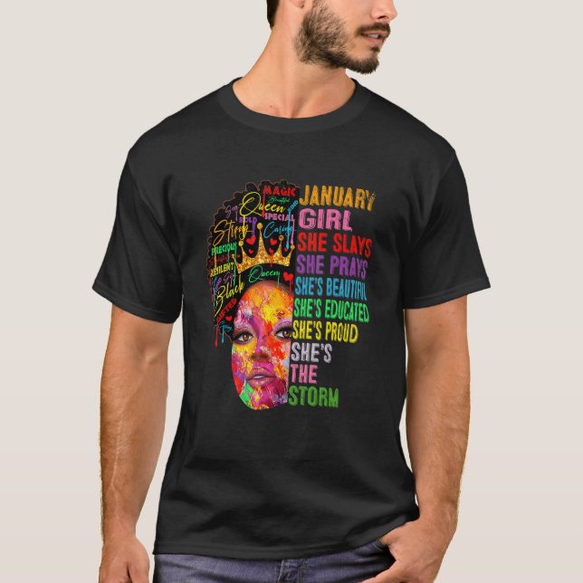T-shirt Janvier Fille Elle Étouffe & Prie Janvier Annivers (Devant)