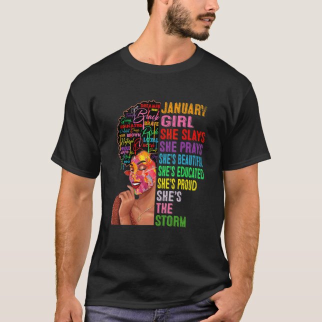 T-shirt Janvier Fille Elle Étouffe & Prie Janvier Annivers (Devant)