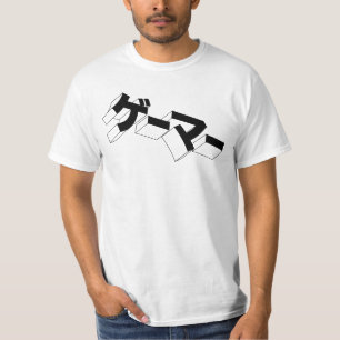 T-shirt Japan GAMER Shirt - Jeux vidéo "GE-MA" de Katakana