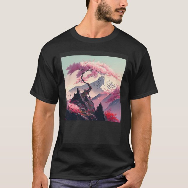 T-shirt Japan Japanese Sakura Cherry Blossoms Cherry trees (Devant)