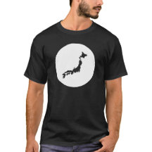 T-shirt Japan „Karte“ schwarzes