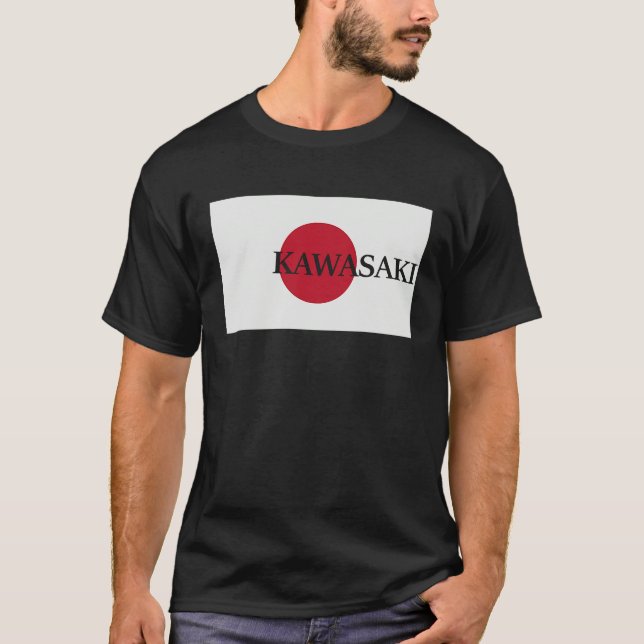 T-shirt Japan Kawasaki Asia Travel Flag (Devant)