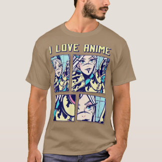 T-shirt Japan Manga Anime Animation I Love Anime