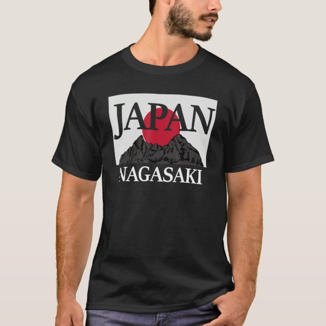T-shirt Japan Nagasaki Fuji san flag (Devant)