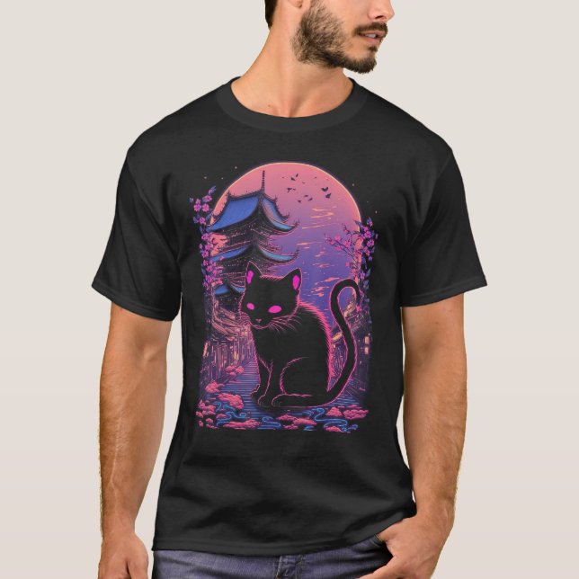 T-shirt Japanese Aesthetic Sakura Cherry Blossoms japan ca (Devant)