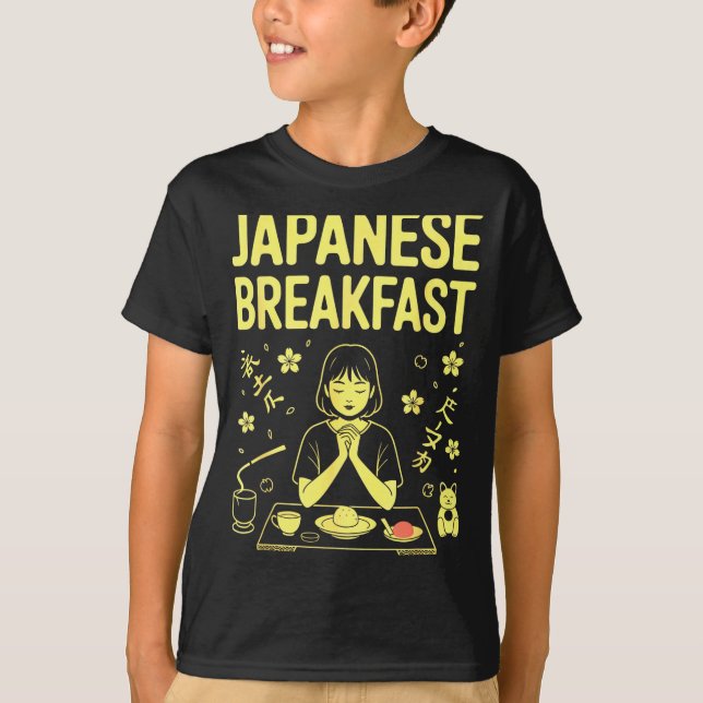 T-shirt Japanese Breakfast Zen Morning Miso Rice Tea Graph (Devant)