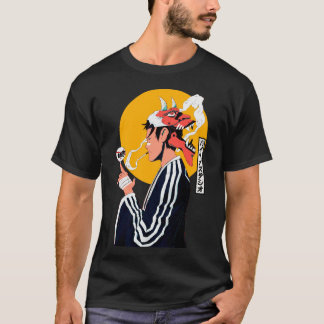 T-shirt Japanese Fox Mask Urban Modern Streetwear Style