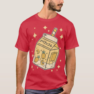 T-shirt Japanese juice Pineapple Drink Kawaii Manga Anime
